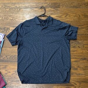 Nike Men's Dark Blue Polo with White Dots